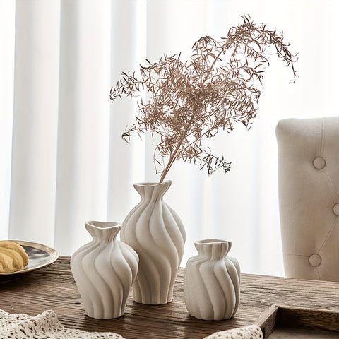 Moderne Keramische Vaas 3-delige Set – Minimalistische en Elegante Decoratie