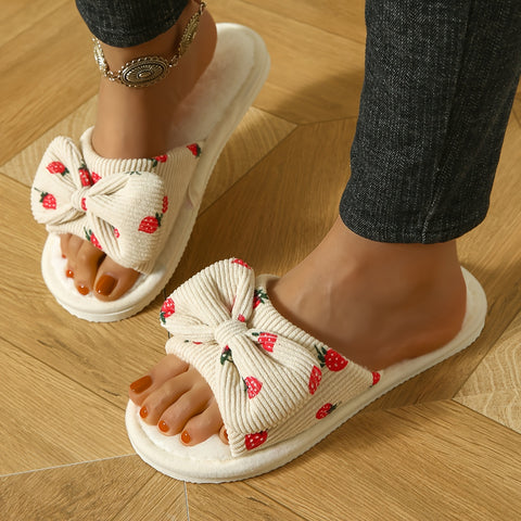 Aardbei Pantoffels – Warm, Fluffy & Comfortabel