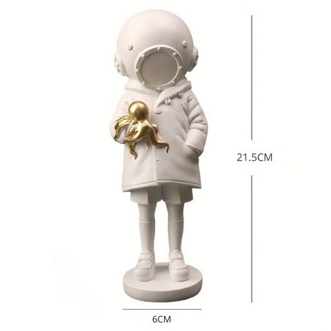 Home Deco - Diepzeeduiker Beeld met Octopus