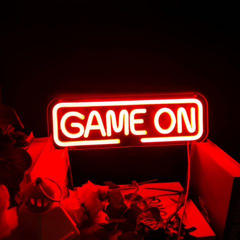 Neon Verlichting Game On – Speelse Wanddecoratie voor Gamers en Spelletjesliefhebbers