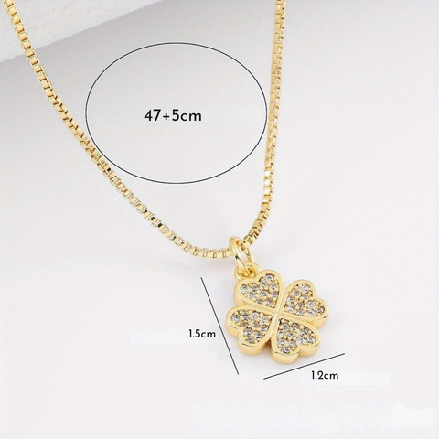 Gouden Ketting met Klavertje-Vier hanger