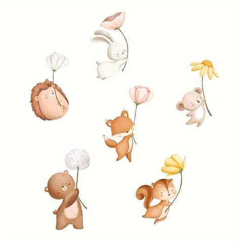 Muursticker Vliegende Dieren - Schattige Decoratie voor Kinderkamer