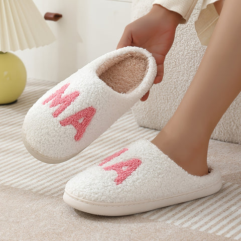 Moederdag 'Mama' Sloffen voor Binnen – Comfortabel, Antislip & Stijlvol