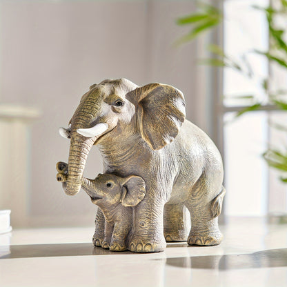 Olifant Moeder met Kind Beeld – Charmante Decoratie voor je Woonkamer & Interieur