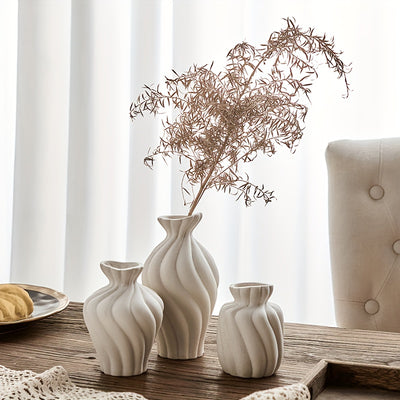Moderne Keramische Vaas 3-delige Set – Minimalistische en Elegante Decoratie