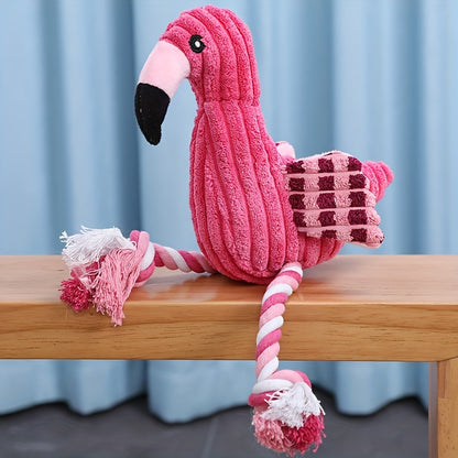 Flamingo Hondenknuffel – Zacht, Sterk & Piepend Speelplezier!