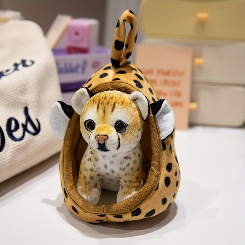 Schattige Dierenknuffels met Mandje – Tijger, Giraffe & Luipaard