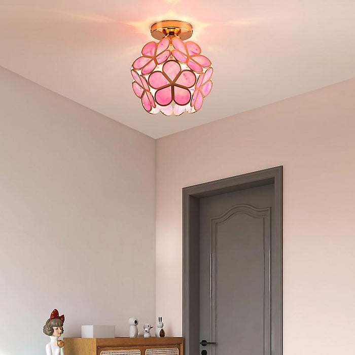 Glazen Bloemen Plafondlamp – Elegantie voor je Hal, Woonkamer & Interieur