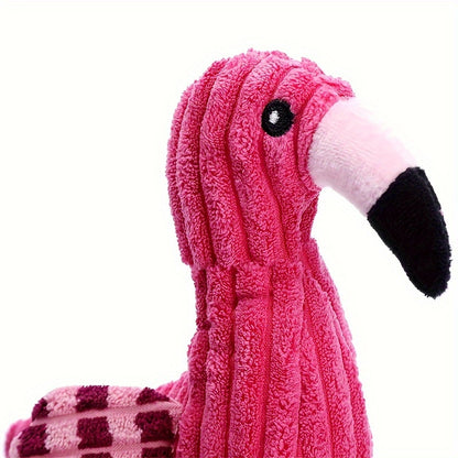 Flamingo Hondenknuffel – Zacht, Sterk & Piepend Speelplezier!