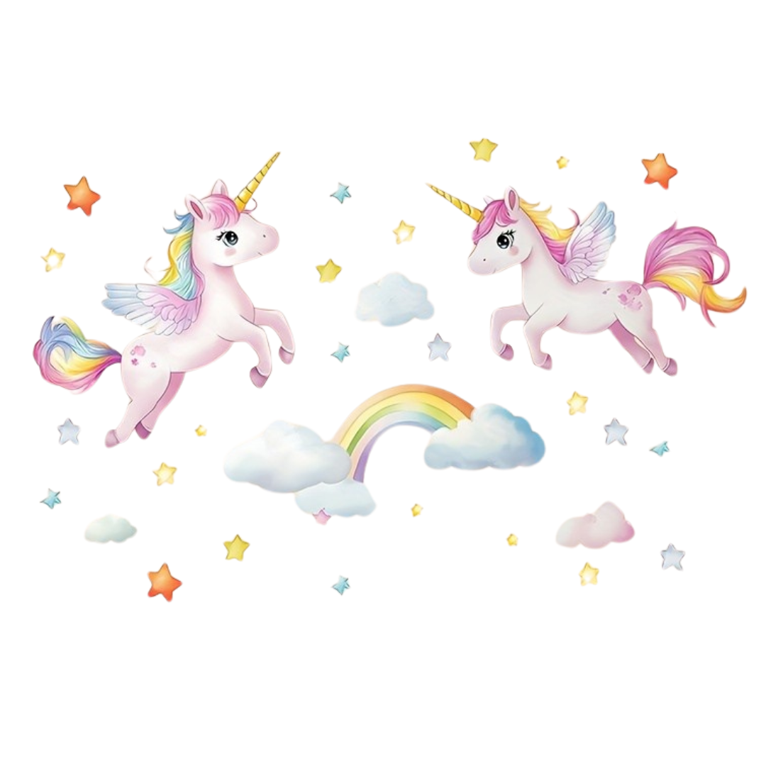 Eenhoorn Muursticker – Magische Decoratie voor je Kinderkamer