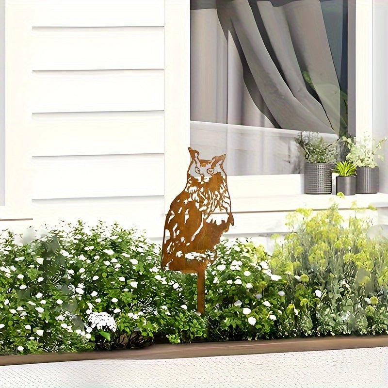 Rustieke Uil Tuinsteker – Unieke Tuin Decoratie Maakt Jouw Tuin Af!