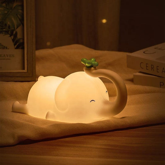 Olifant Nachtlampje – USB Oplaadbaar LED lamp, Touch bediening,  Lamp voor Slaapkamer en Nachtkastje