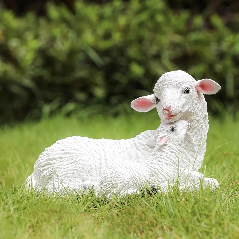 Schaap met Lammetje Beeld – De Perfecte Voorjaarsdecoratie voor je Tuin