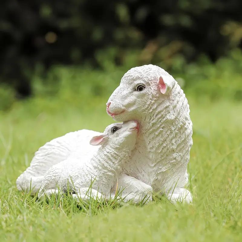 Schaap met Lammetje Beeld – De Perfecte Voorjaarsdecoratie voor je Tuin