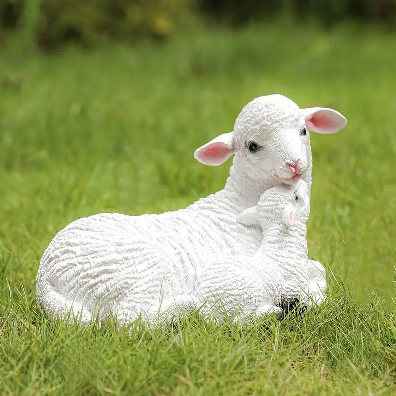 Schaap met Lammetje Beeld – De Perfecte Voorjaarsdecoratie voor je Tuin