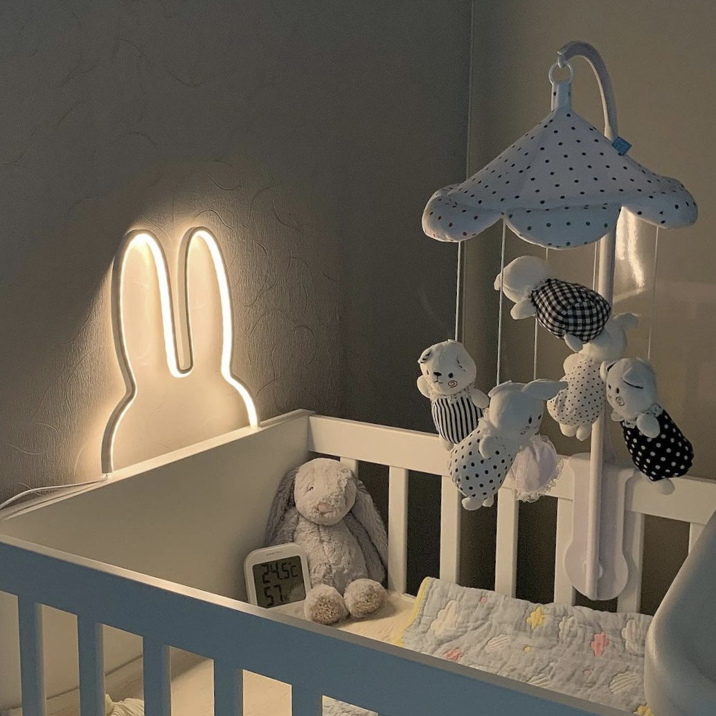 Konijn Nachtlampje 'Snuffie' – Perfecte LED Verlichting voor Slaapkamer & Kinderkamer