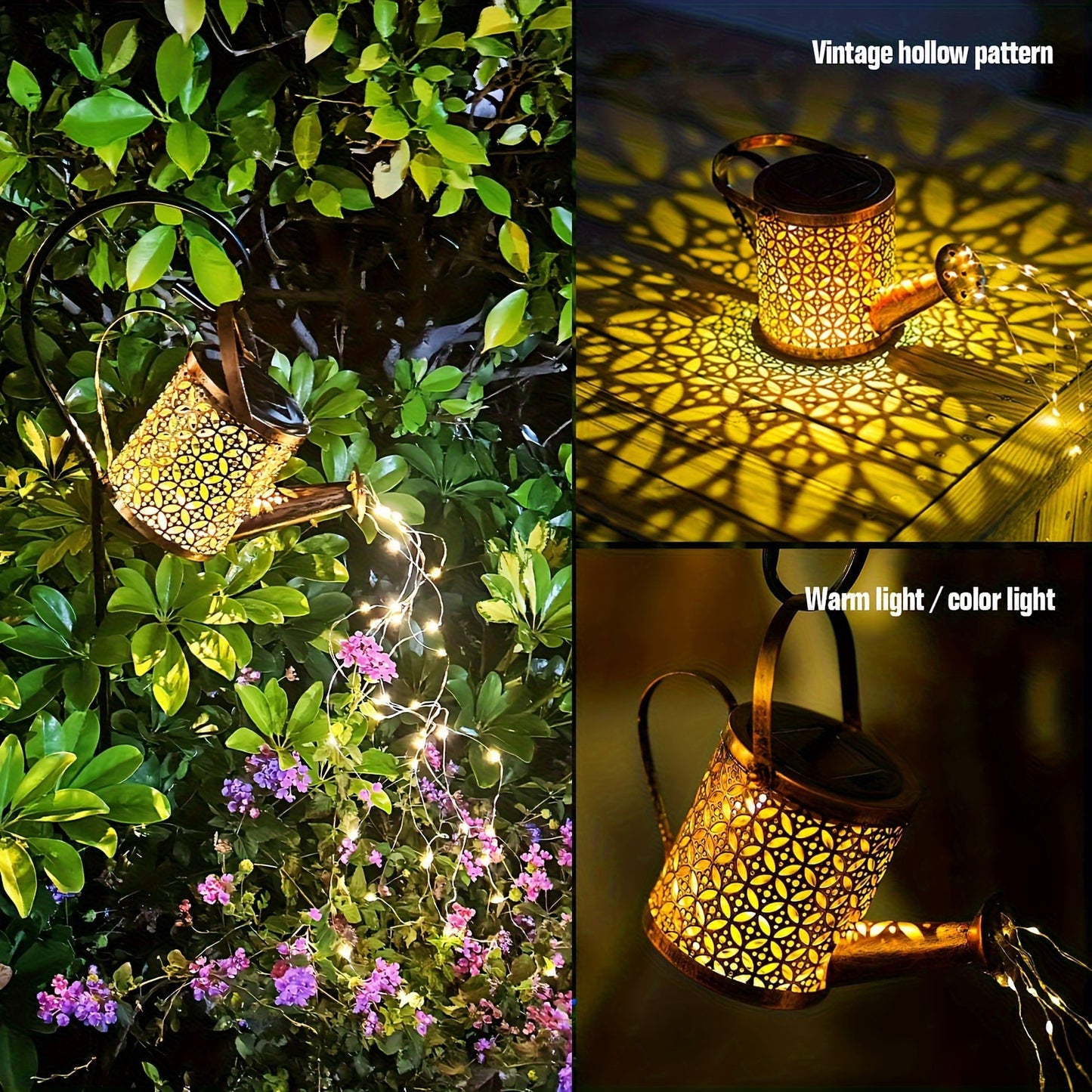 Solar Watering Can Lamp – Magische Tuinverlichting en Decoratie voor Buiten