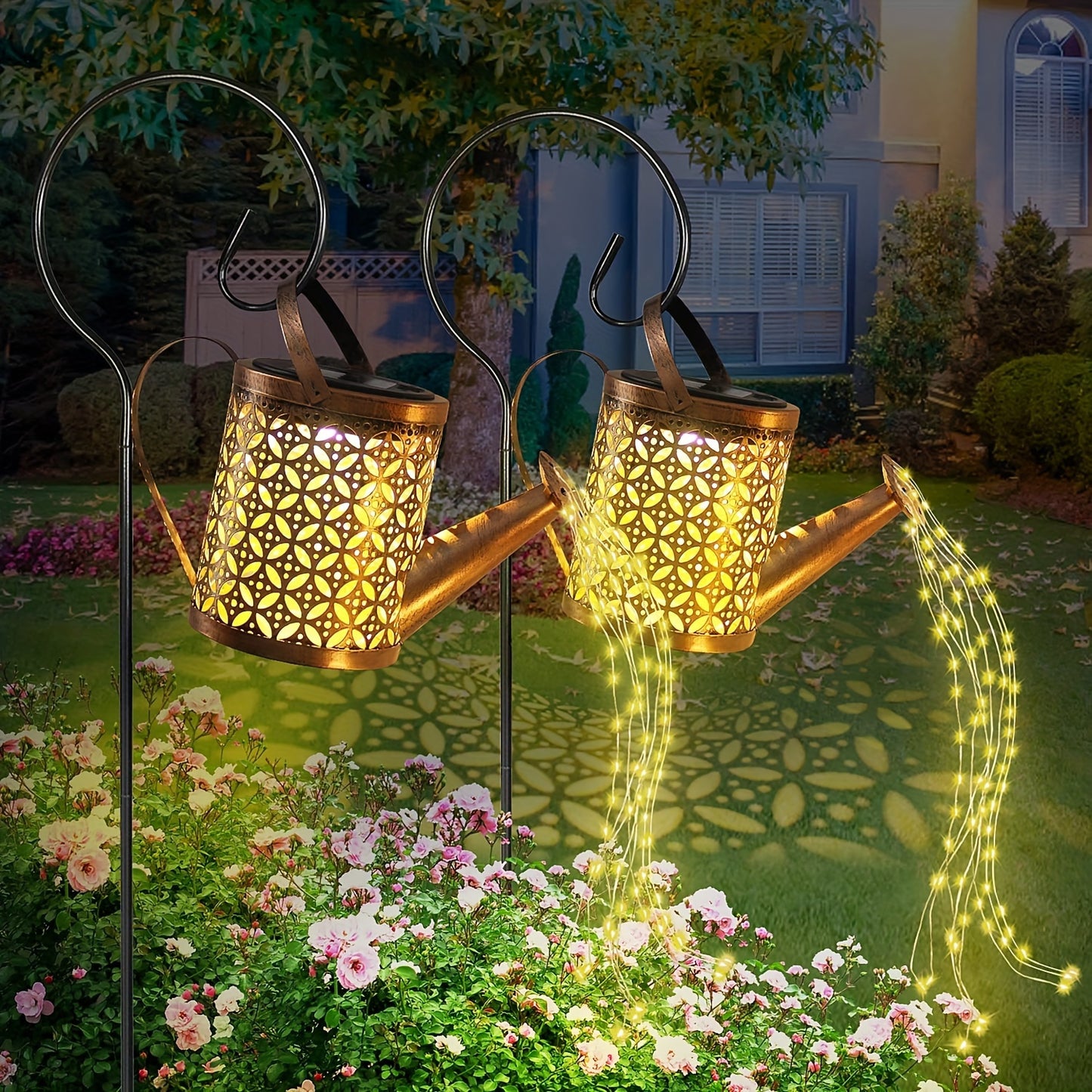 Solar Watering Can Lamp – Magische Tuinverlichting en Decoratie voor Buiten