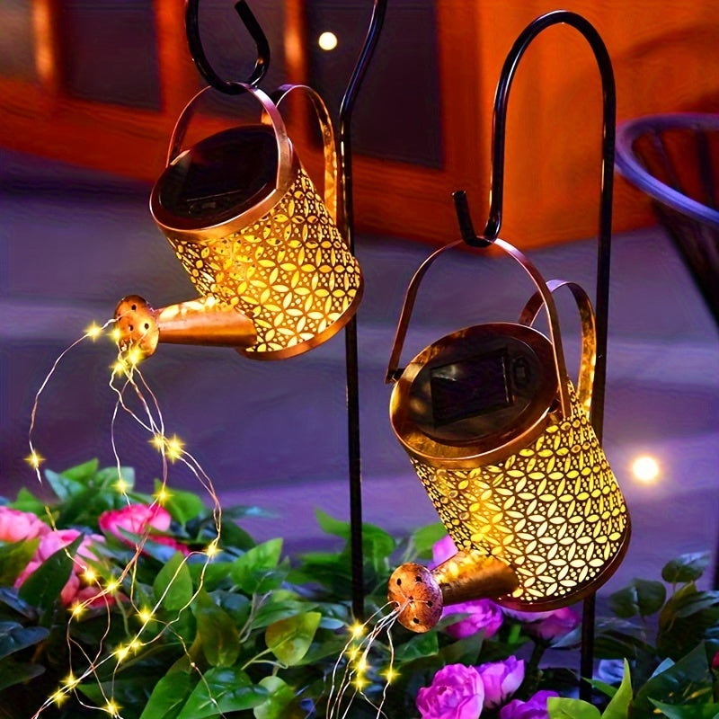 Solar Watering Can Lamp – Magische Tuinverlichting en Decoratie voor Buiten