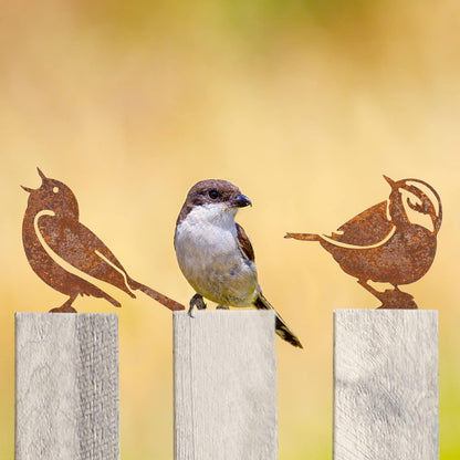 Cortenstaal Vogels Set – Lente Decoratie voor Jouw Tuin