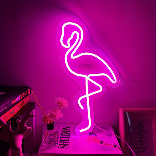 Neon Flamingo Verlichting – Stijlvolle Wanddecoratie voor een Tropische Sfeer