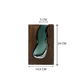 Modern Rechthoekige Glazen Vaas met Houten Frame