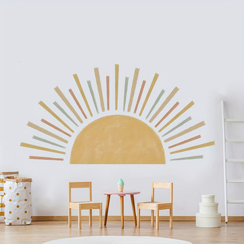 Zon Muursticker – Voor een Warme & Gezellige Kinderkamer of Interieur