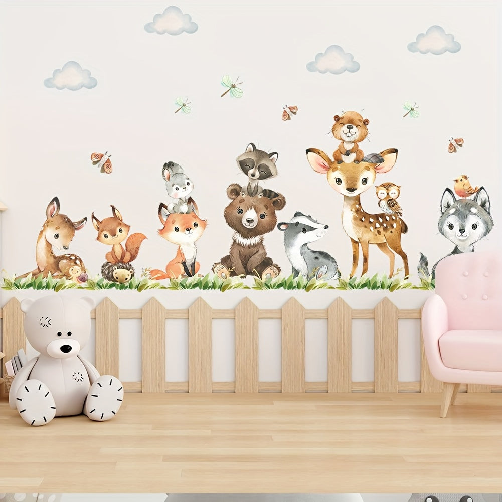 Bosdieren Muurstickers – Schattige Dieren voor de Baby- & Kinderkamer