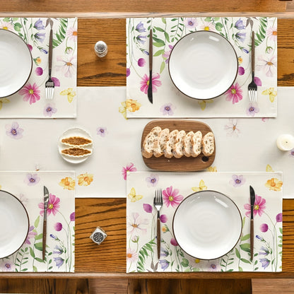 Bloemen Placemats Set - Vrolijke Tafelaccessoires