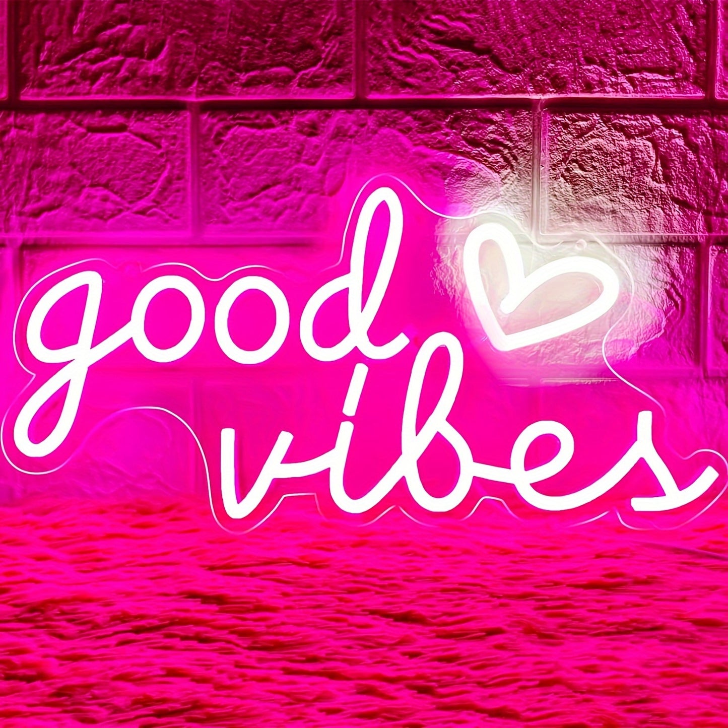 Neon Verlichting Good Vibes – Perfecte Decoratie voor Thuis, Kantoor, Bar of Café