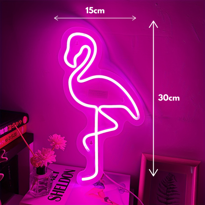 Neon Flamingo Verlichting – Stijlvolle Wanddecoratie voor een Tropische Sfeer