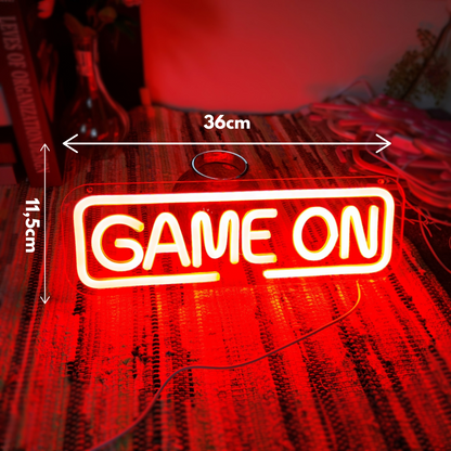 Neon Verlichting Game On – Speelse Wanddecoratie voor Gamers en Spelletjesliefhebbers