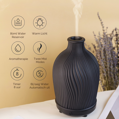 Zwarte Moderne Diffuser – Verbeter Gezondheid en Slaapkwaliteit