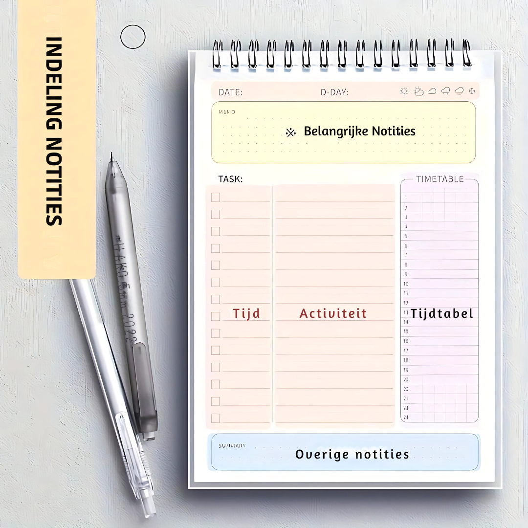 Dagelijkse Agenda – Bereik Jouw Doelen met de Perfecte Planner