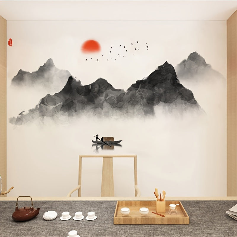 Japans Landschap Muursticker – Zen & Stijlvolle Wanddecoratie