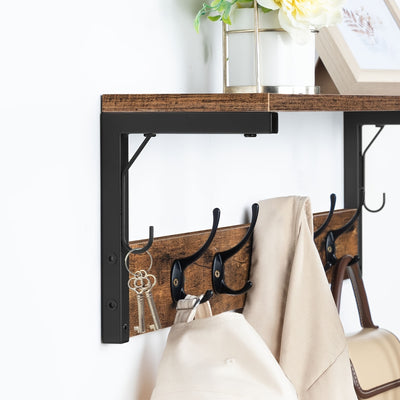 Industriële Houten Wandkapstok – Voor Hal, Woonkamer of Keuken