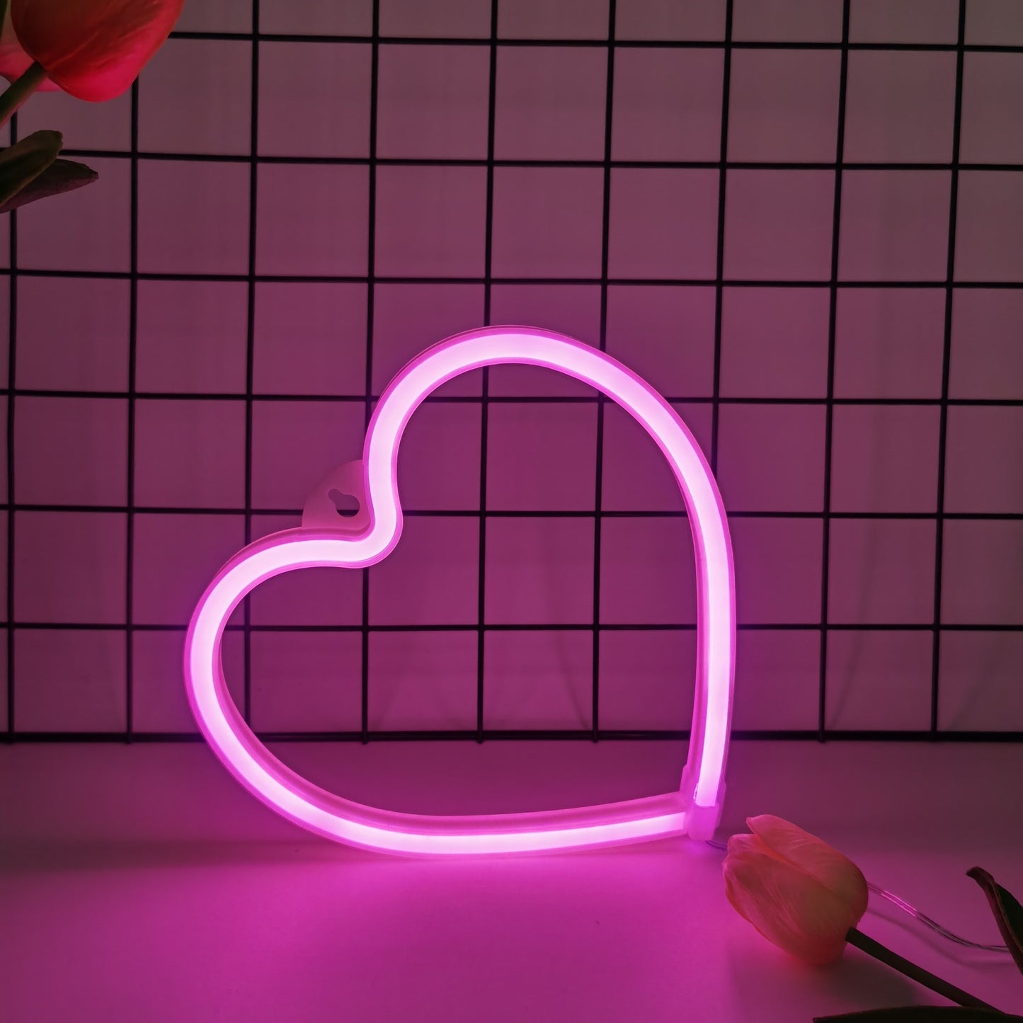 Neon Verlichting Hart – Romantische Wanddecoratie voor een Sfeervolle Uitstraling