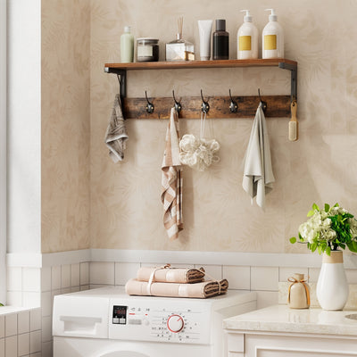 Industriële Houten Wandkapstok – Voor Hal, Woonkamer of Keuken