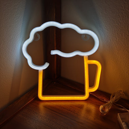 Neon Verlichting Bier – Stijlvolle Wanddecoratie voor Feestelijke Sfeer