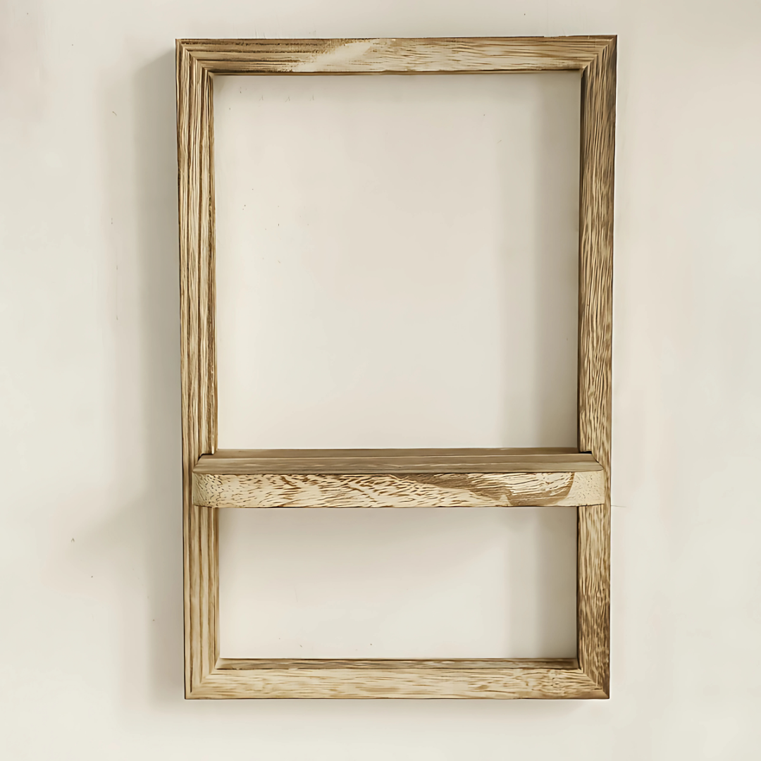 Wandplank met Houten Rechthoekig Frame