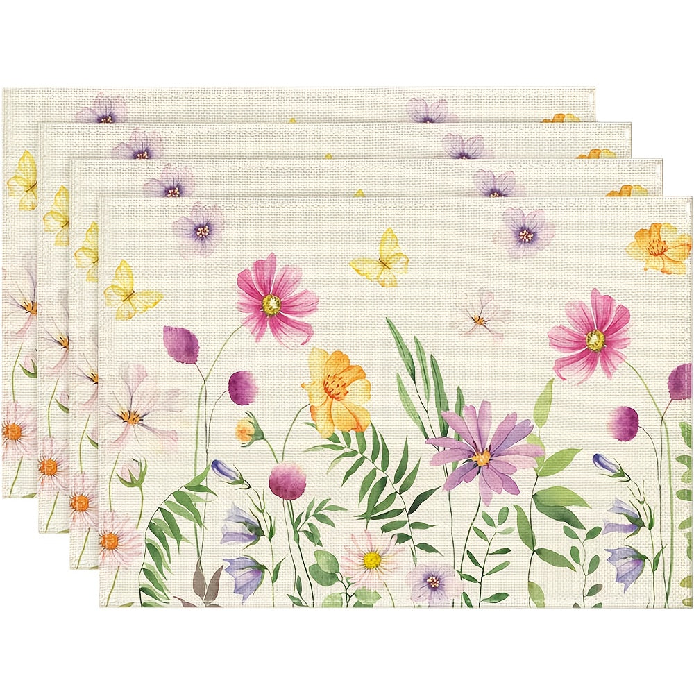 Bloemen Placemats Set - Vrolijke Tafelaccessoires