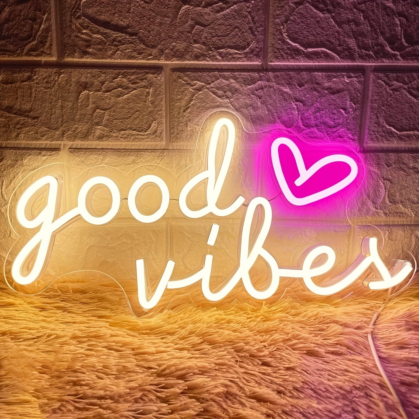 Neon Verlichting Good Vibes – Perfecte Decoratie voor Thuis, Kantoor, Bar of Café