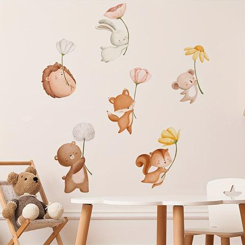 Muursticker Vliegende Dieren - Schattige Decoratie voor Kinderkamer