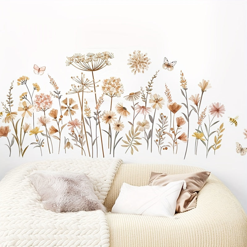 Pastel Bloemen Muurstickers – Uniek Detail voor jouw Interieur