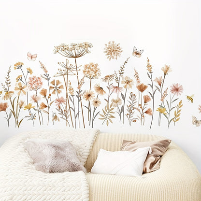 Pastel Bloemen Muurstickers – Uniek Detail voor jouw Interieur