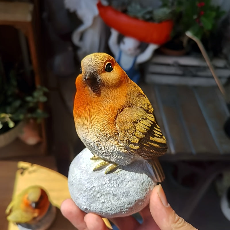 Set Roodborst Vogelbeelden – Perfecte Tuindecoratie voor Tuin & Balkon