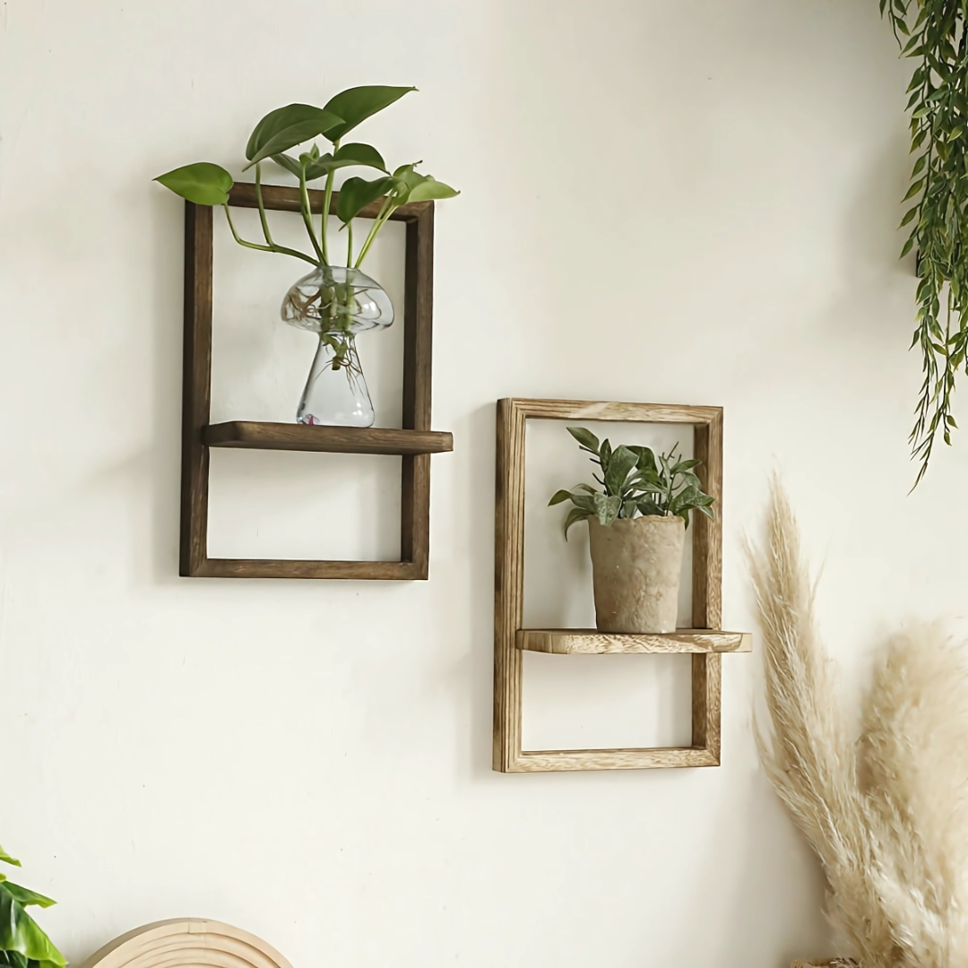 Wandplank met Houten Rechthoekig Frame