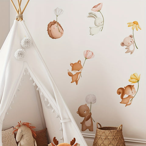 Muursticker Vliegende Dieren - Schattige Decoratie voor Kinderkamer