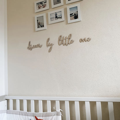 Boho Houten Wanddecoratie 'Dream Big' – Perfecte Touch voor je Baby- of Kinderkamer