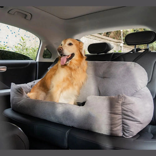 Luxe Honden Autobed 'SnugTravel' – Comfort & Veiligheid voor Onderweg